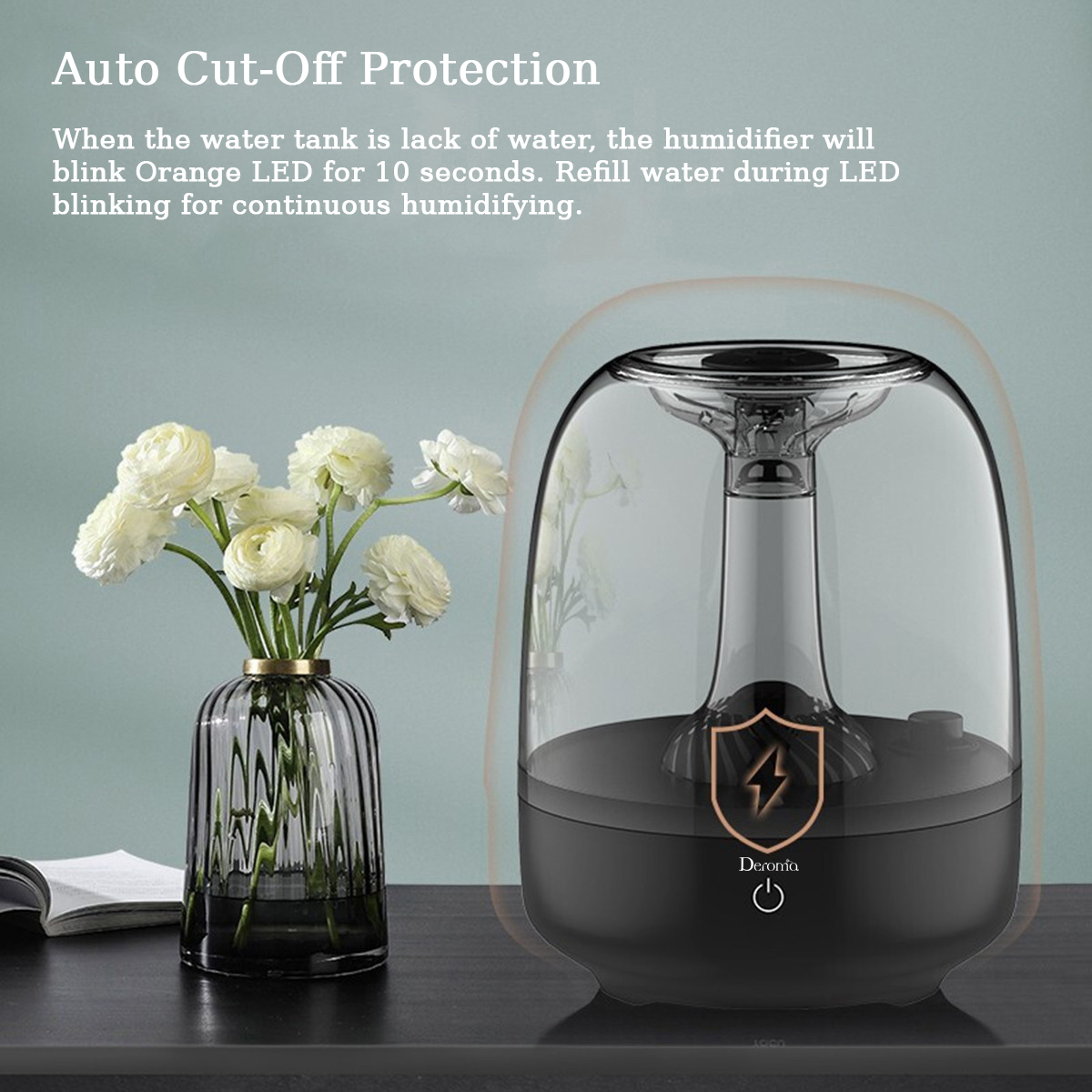 Deroma M535/M430 Transparent Water Tank Air Humidifier - Black/White ...