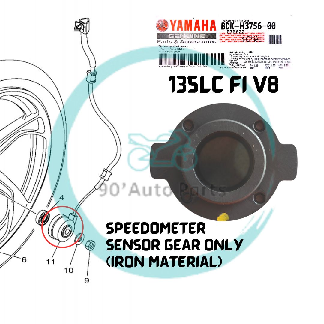 SPEEDOMETER SENSOR GEAR ORIGINAL METER GEAR SENSOR ORIGINAL HLY YAMAHA ...