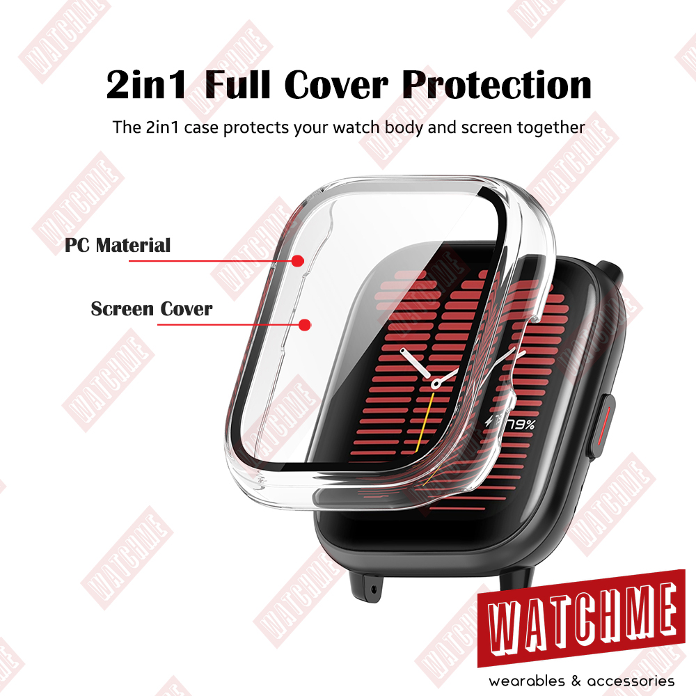 Amazfit Active Protector Case, 2in1 Hard Casing With PC Glass Screen ...