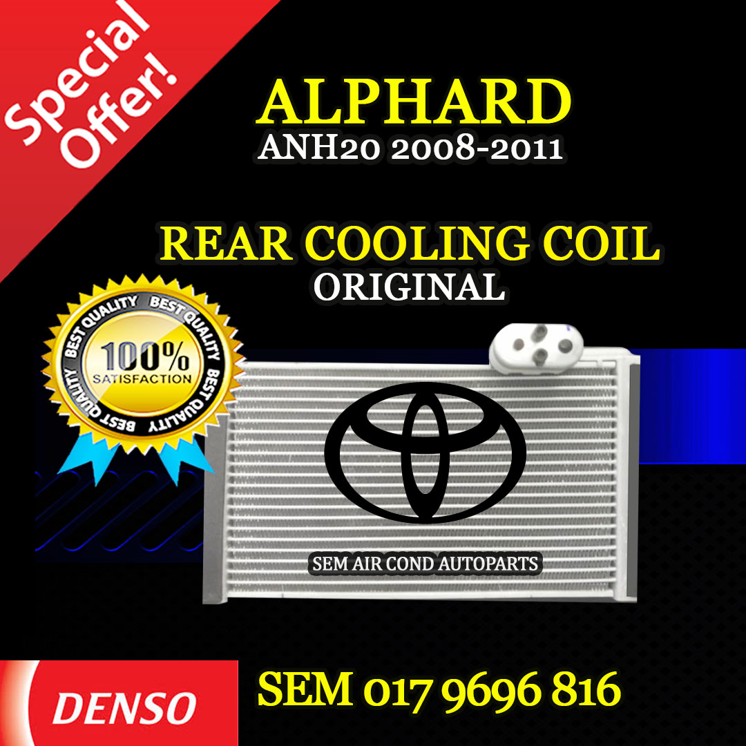 TOYOTA ALPHARD ANH20 ORIGINAL DENSO ND REAR COOLING COIL/ EVAPORATOR ...