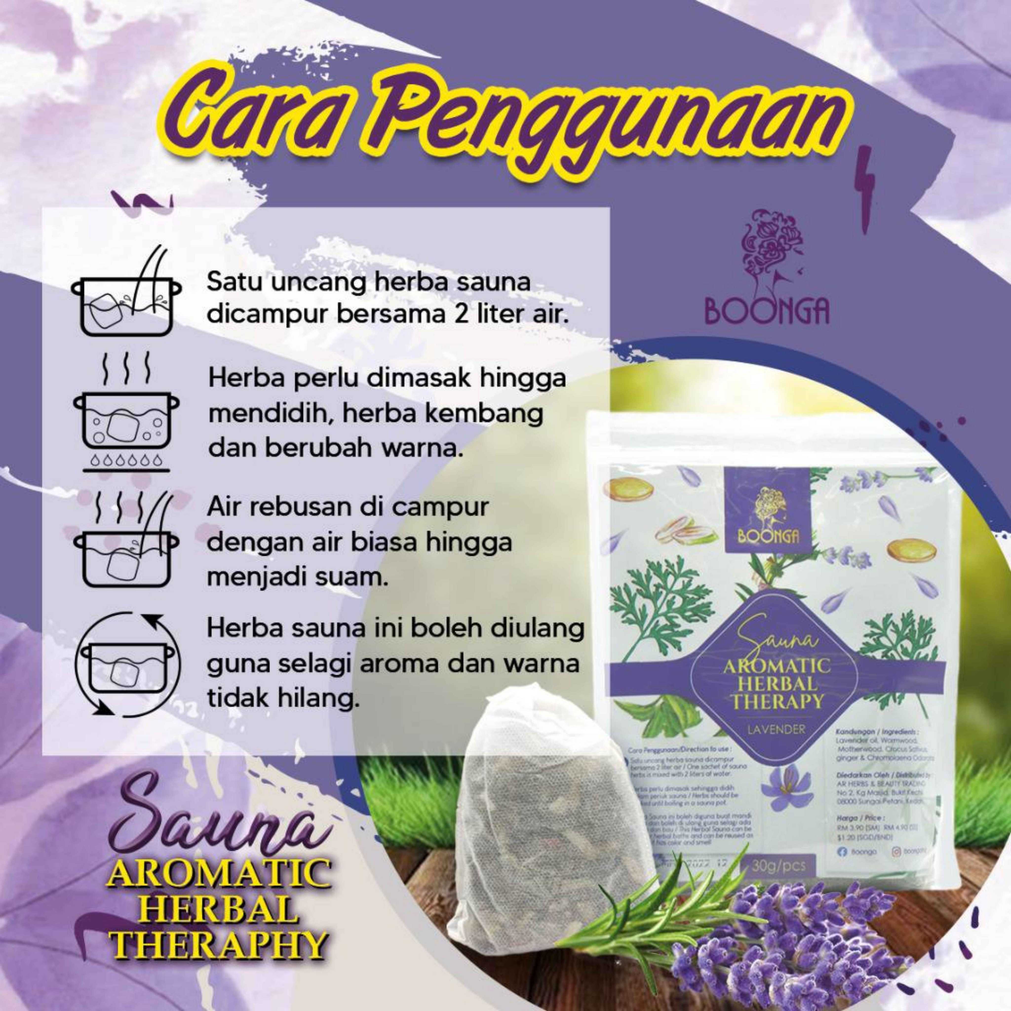 BOONGA Sauna Aromatic Herbal Therapy Boonga | Mandian Herba Sauna ...