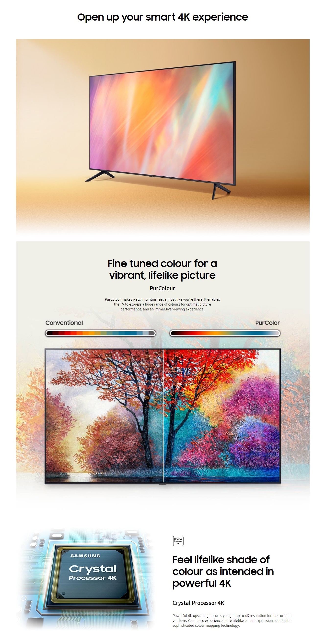 Samsung Smart TV 43 Inch 4K UHD CU7000 43" Smart TV Murah Television