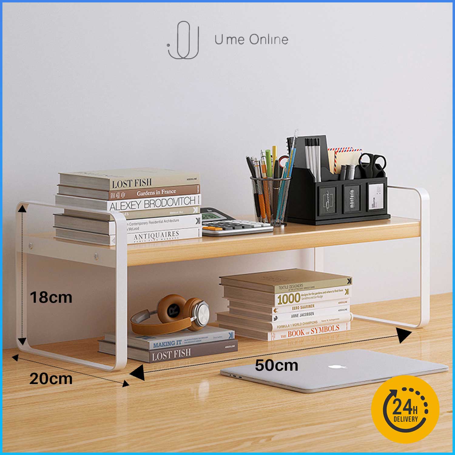 U.me Desktop Rack Book Rack Desk Organizer Magazine Document Book Shelf ...