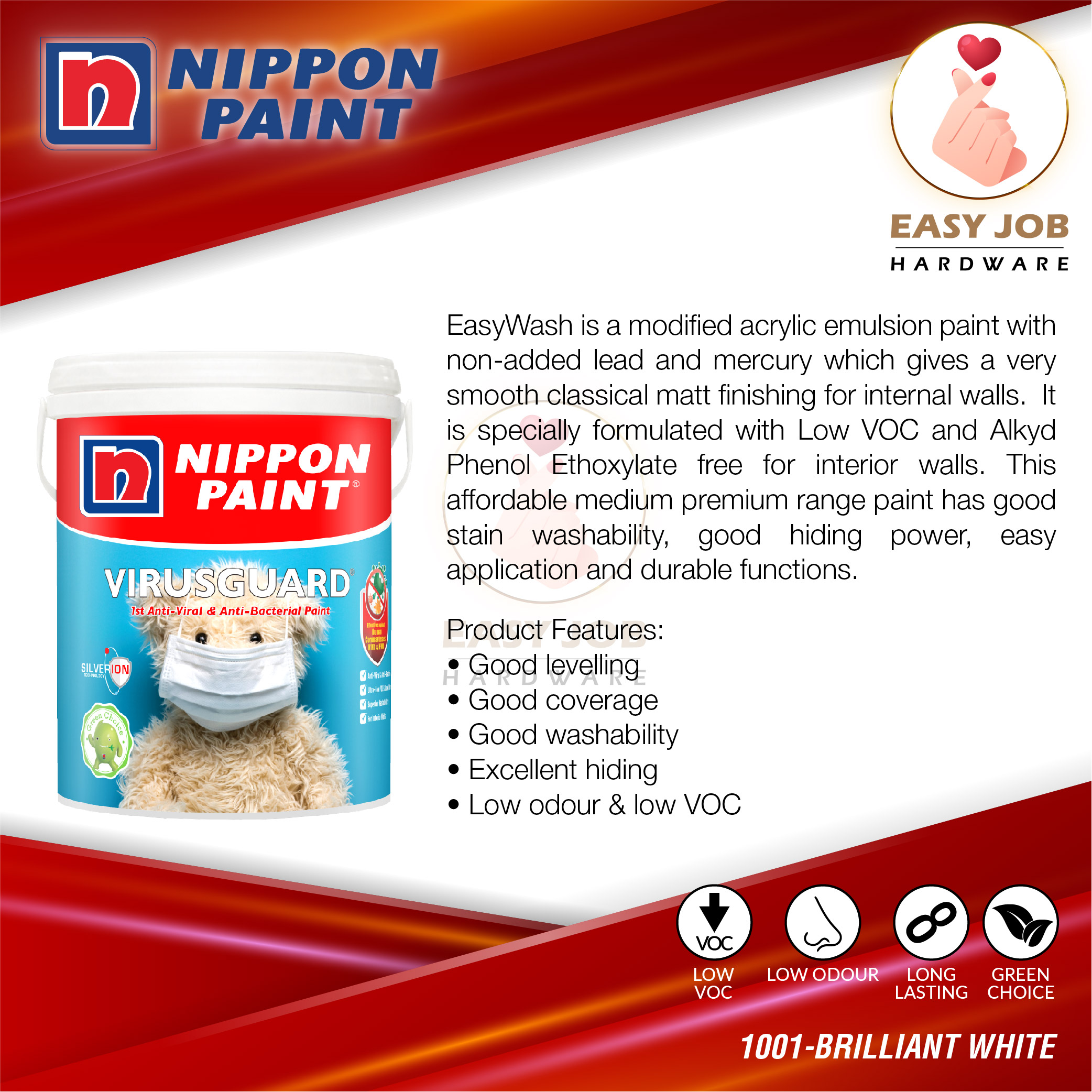 Nippon Virusguard Paint Nippon Paint Virus Guard 5L Cat Rumah Nippon