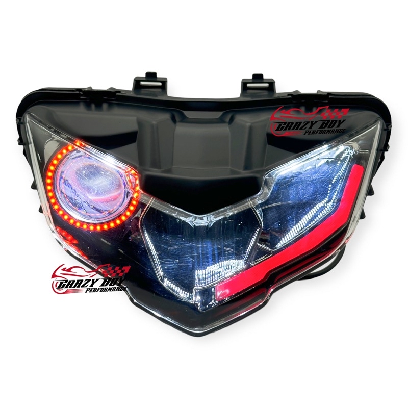 TST RACING HEAD LAMP HEADLAMP Y15ZR V2 LC135 V8 LAMPU DEPAN HEAD LIGHT ...