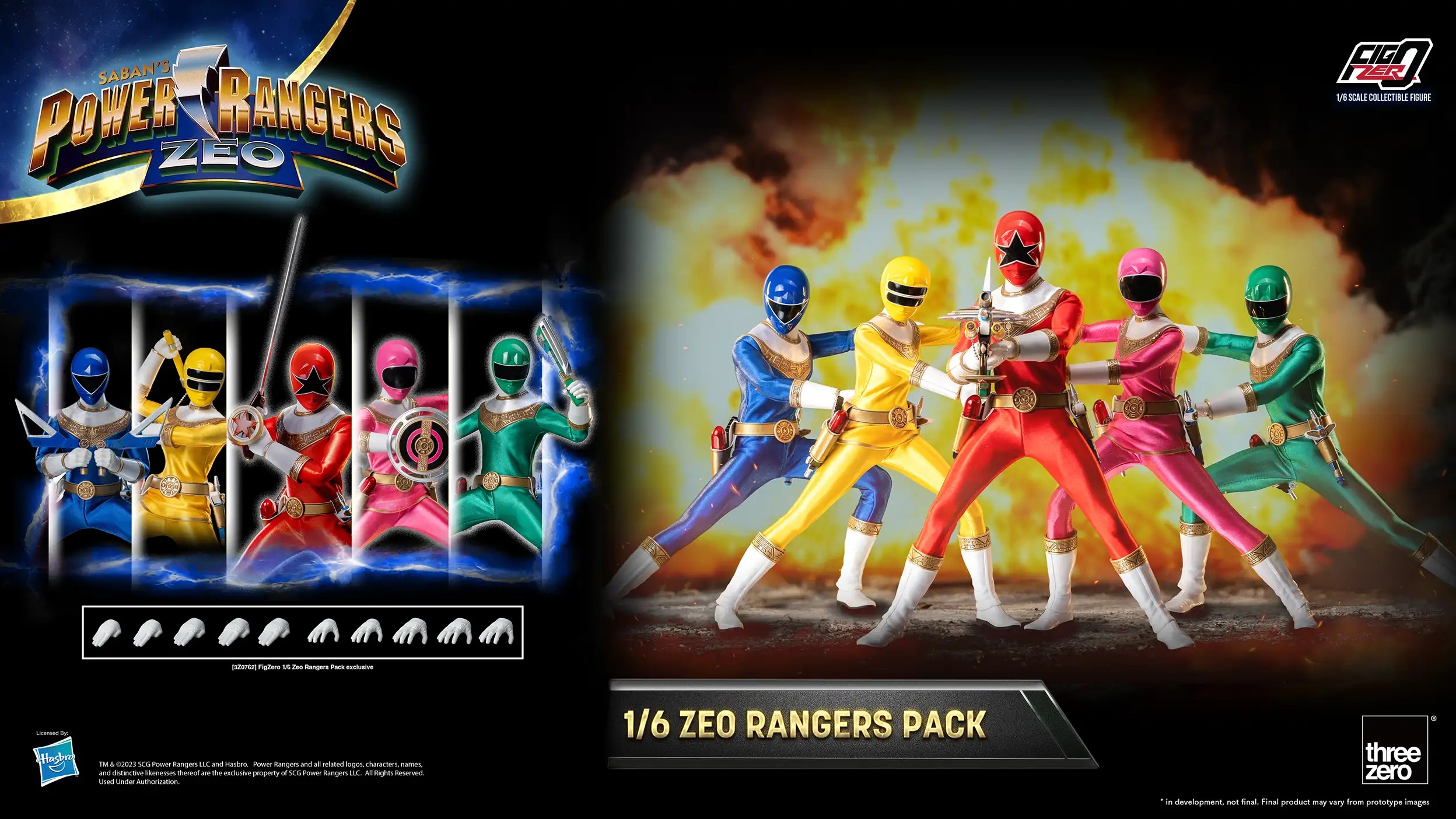 Threezero - Power Rangers Zeo - FigZero 1/6 Zeo Rangers Pack[Ready ...
