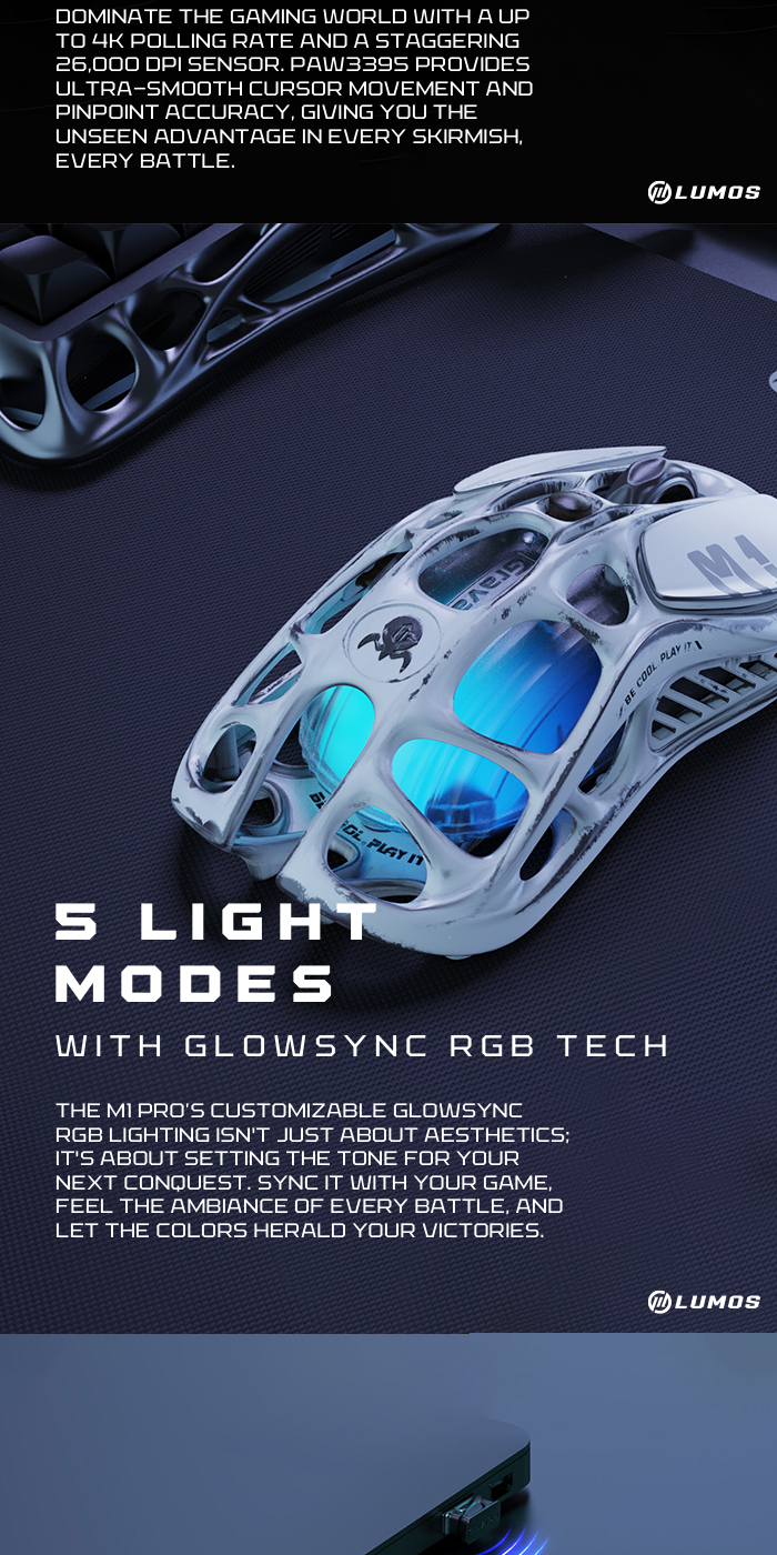 GravaStar Mercury M1 Pro Battle Worn Wireless Gaming Mouse MICE 4K ...