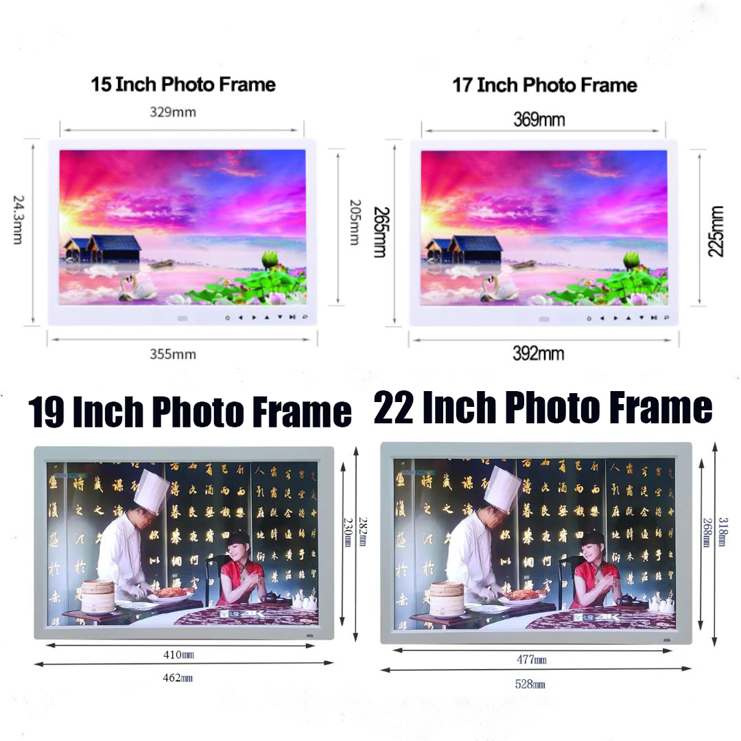 15/17/19/22 inch Digital Photo Frame / Advertisement Display with ...
