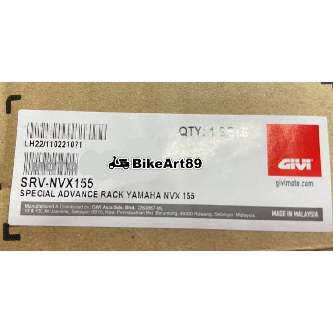 Monorack Givi Heavyduty Advance Rack YAHAMA NVX 155 V1 Black 100% ...