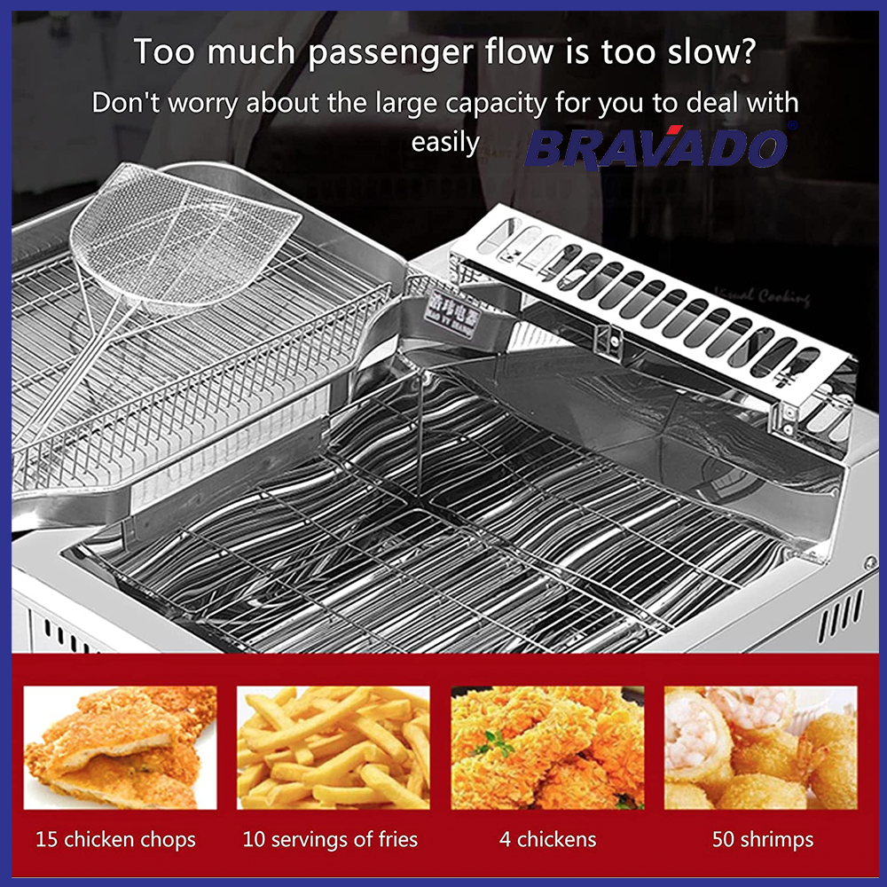 BRAVADO SmartCook® 17L Commercial Deep Fryer Stainless Steel Single