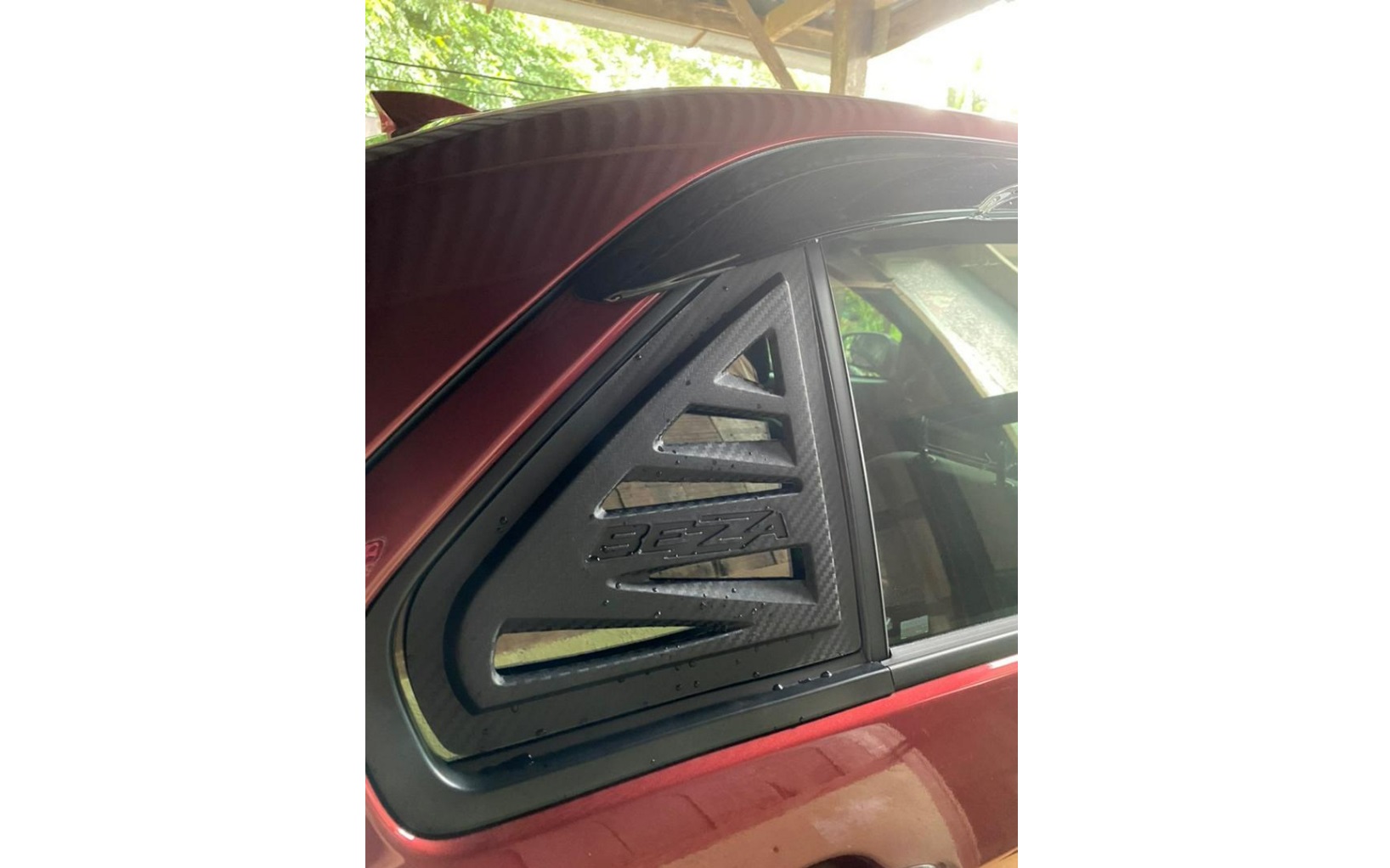 Perodua Bezza Carbon Window Cover Rear Side Mirror Cermin Kecil Sun ...