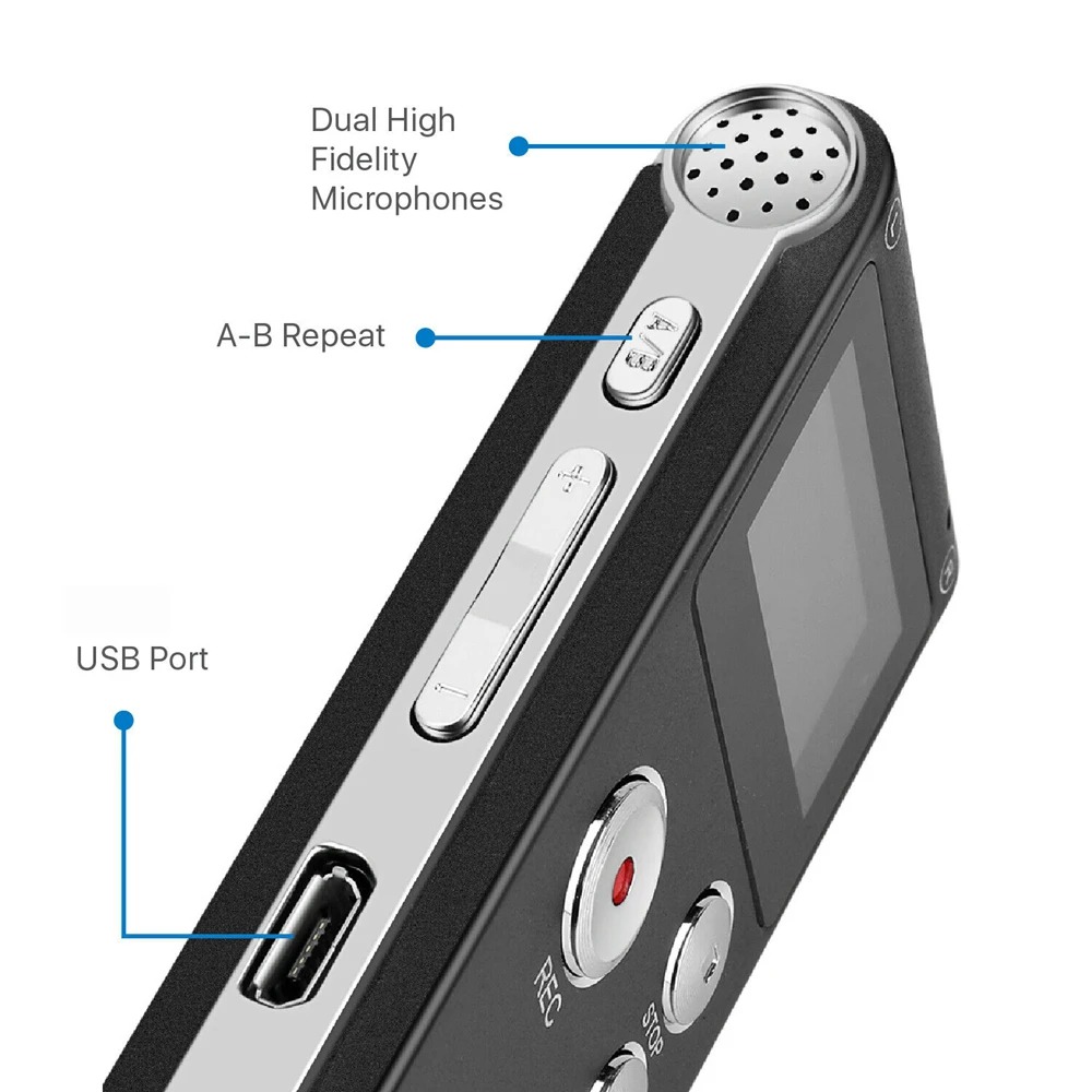 Portable Mini Voice Recorder Digital Sound Recorder Built-In 8G Phone ...