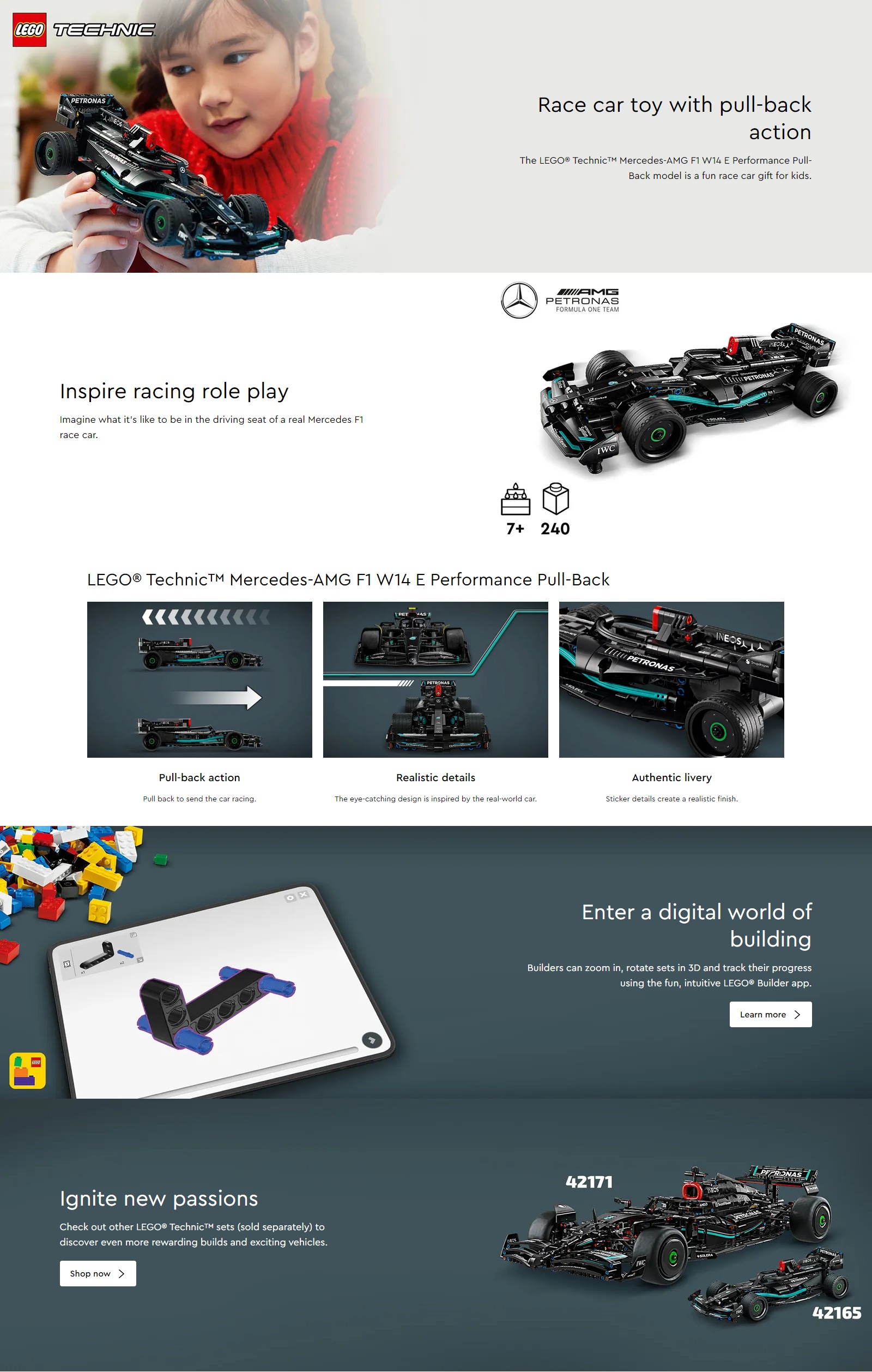 [NEW 2024] LEGO Technic 42165 Mercedes-AMG F1 W14 E Performance Pull