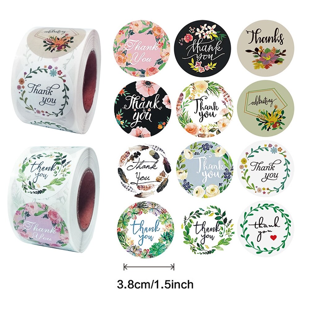 500pcs Thank You Sticker Seal Label Sticker Terima Kasih Gift Box (3 ...