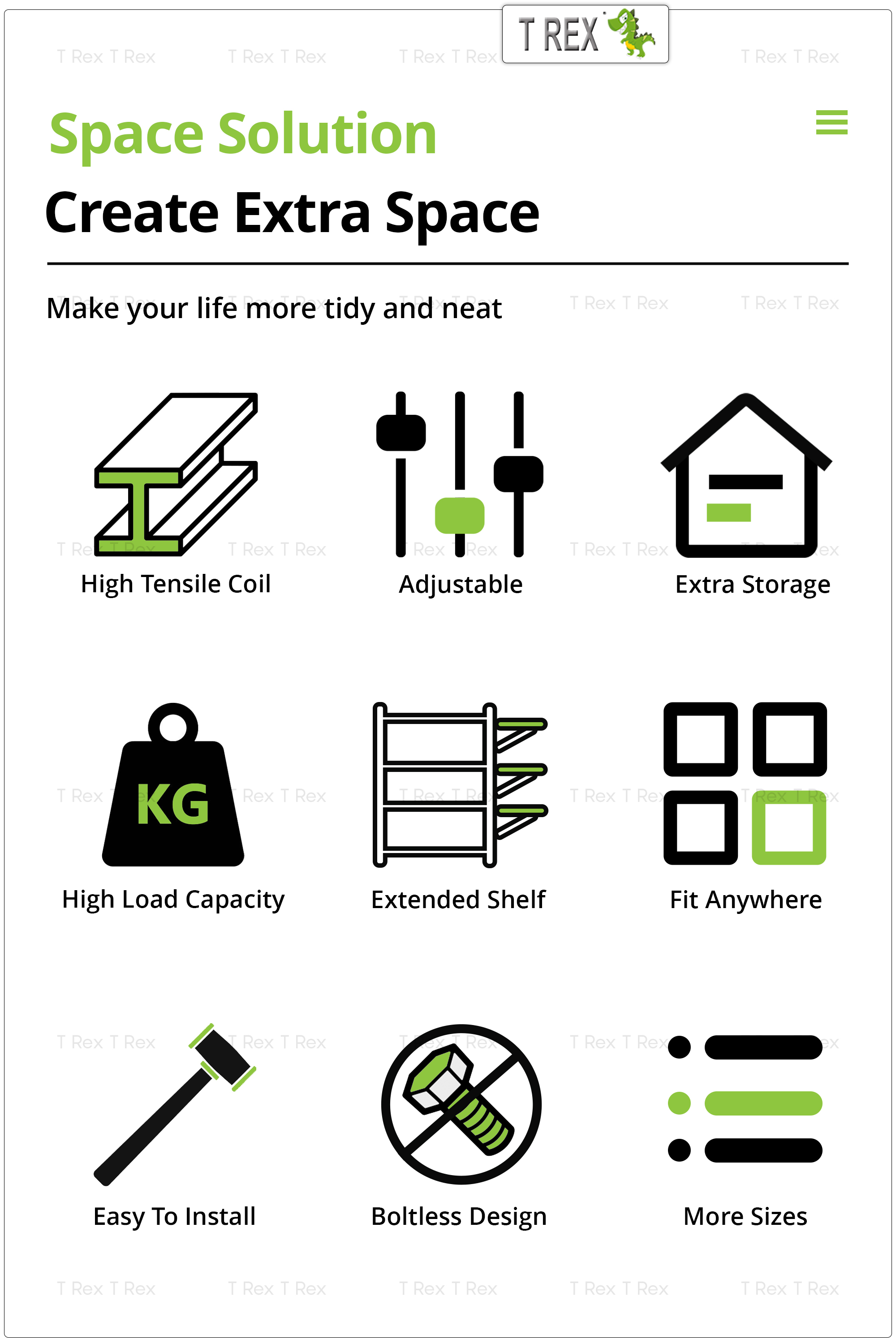 T Rex 4 Tiers Warehouse Boltless Rack / Store Room, Warehouse, Home ...