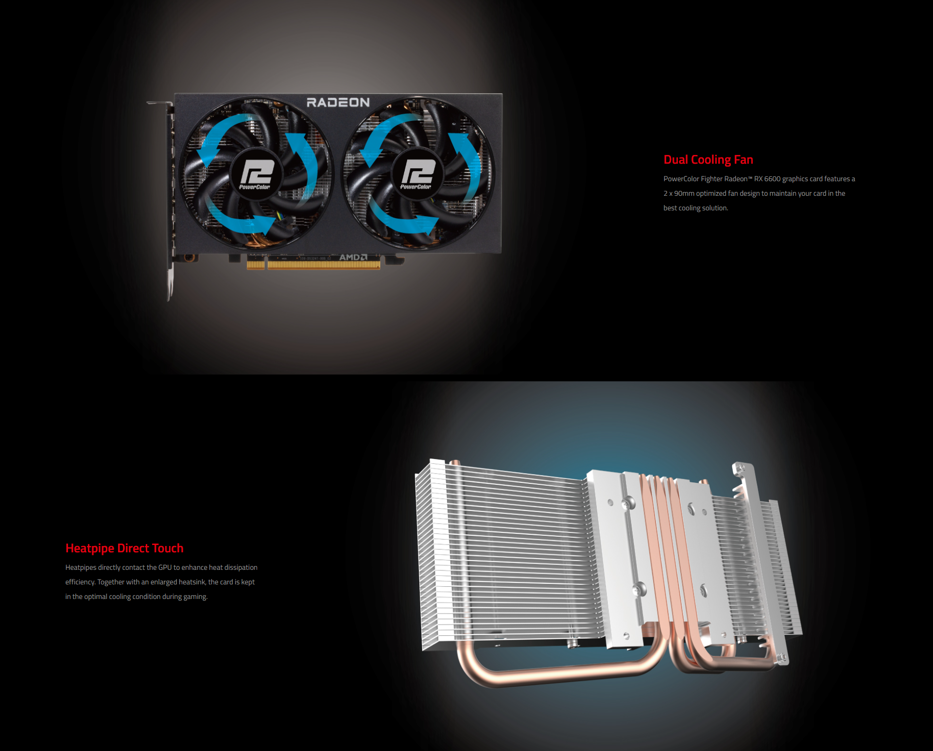 PowerColor Fighter AMD Radeon™ RX 6600 8GB GDDR6 Graphics Card | AXRX ...