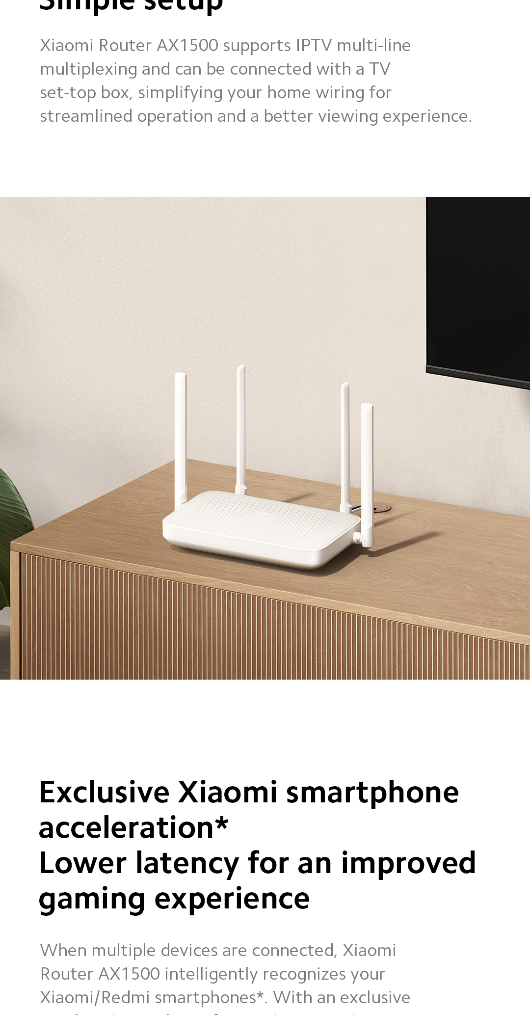 Xiaomi Router AX1500 Up to 1500Mbps*/5GHz WIFI 6/Mesh networking ...