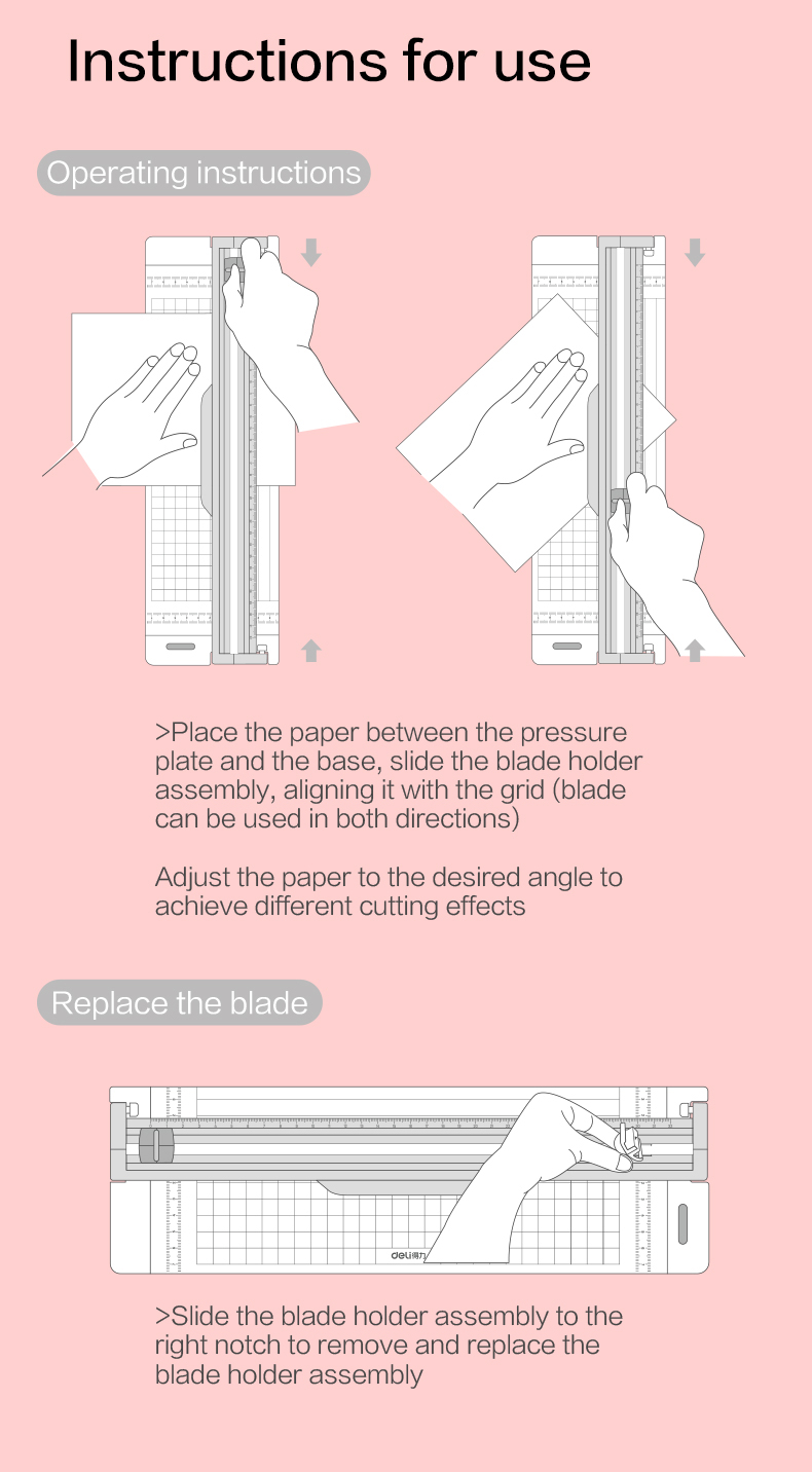 Deli Paper Trimmer Cutter Size A4/A5 Portable Photo Cutter Office ...