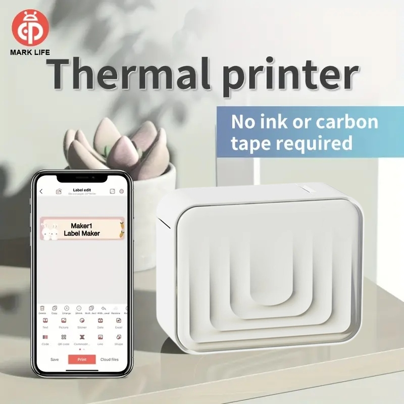 M1 Bluetooth Barcode Printer Price Tag Sticker Label Machine Mesin ...