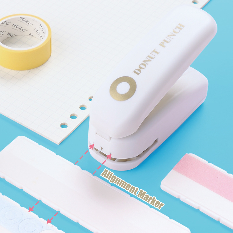 Creative Donut Punch Hole Repair Sticker Puncher Multipurpose Journal ...
