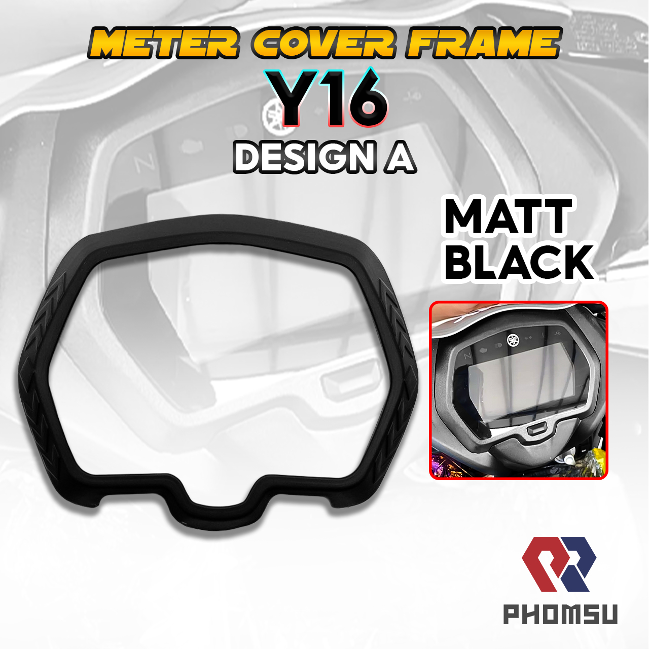 YAMAHA Y16 Y16ZR Y16 ABS PHOMSU METER COVER FRAME METER CASE CARBON ...