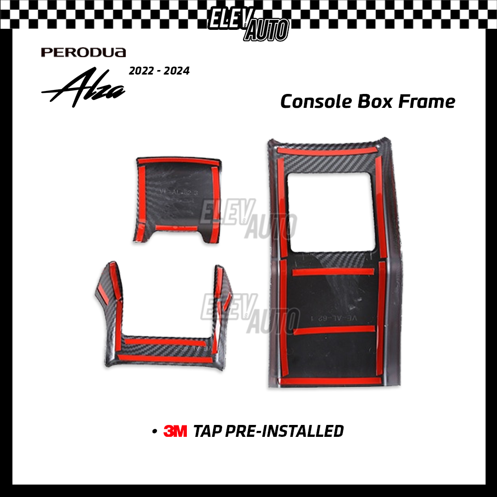 Perodua Alza 2022-2024 Arm Rest Center Console Box Frame Cover Carbon ...