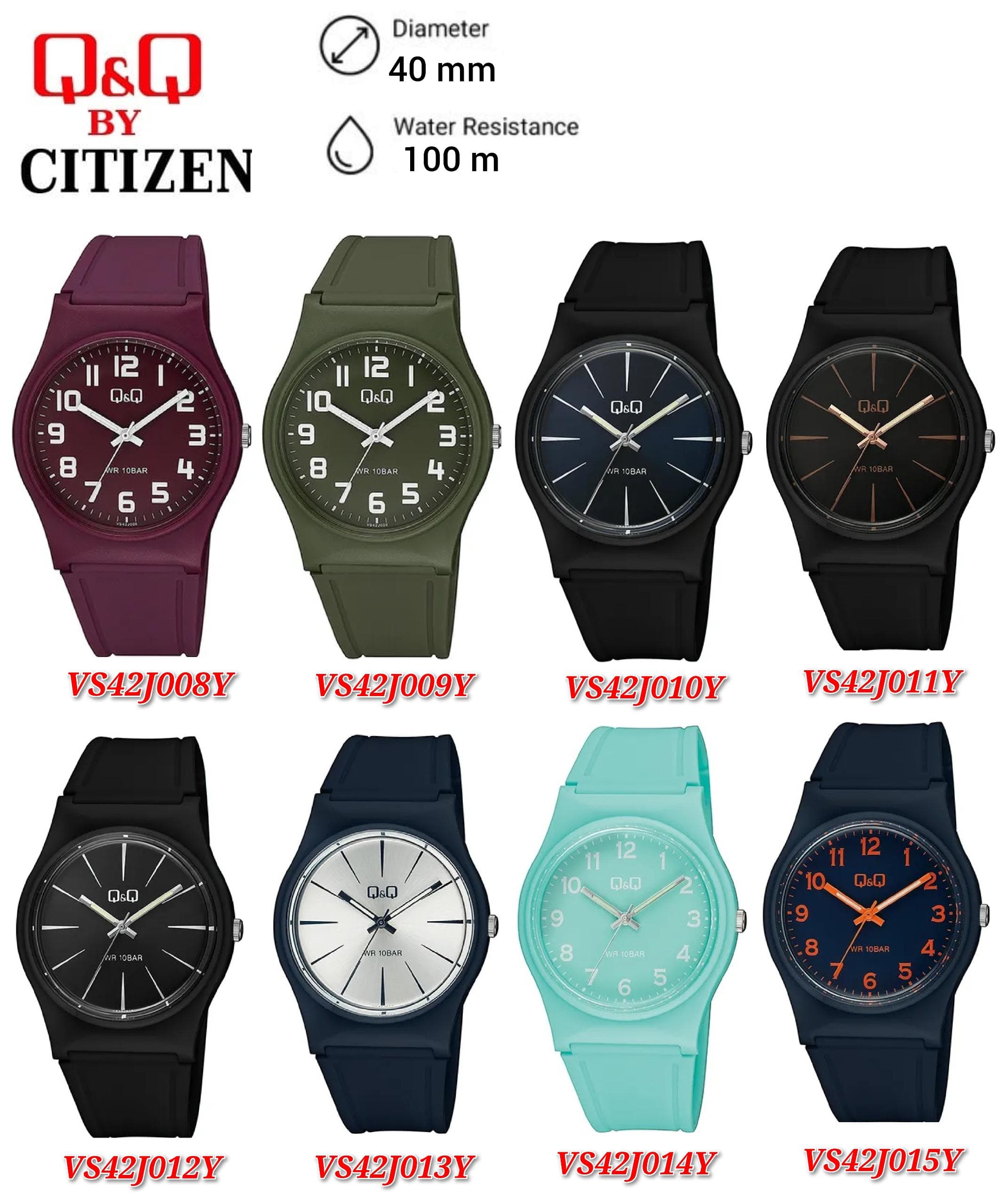 Q&Q Japan by Citizen Unisex Resin Analogue Watch VS42 | Shopee Malaysia