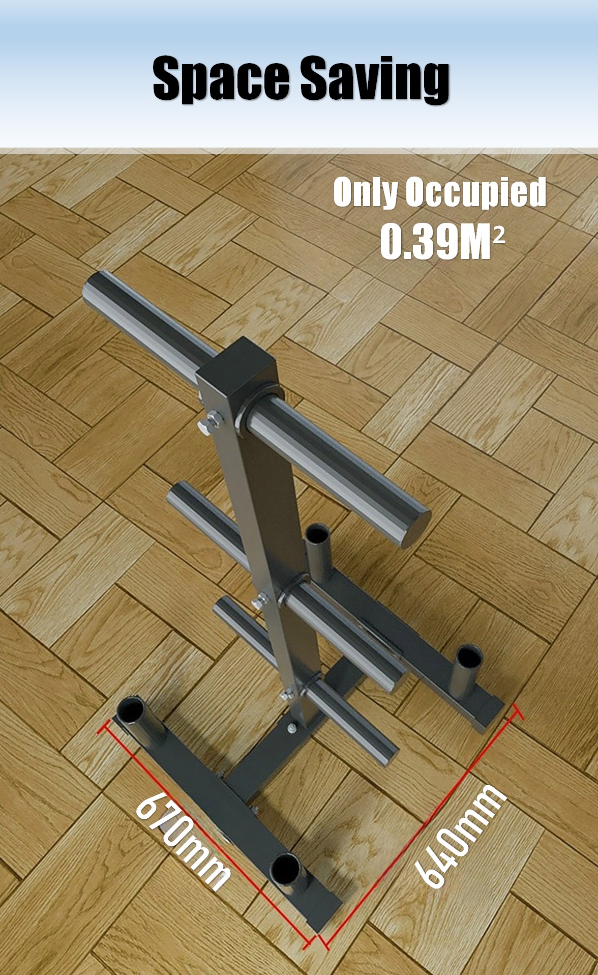 Olympic Weight Plate & Barbell Storage Rack Tree Design Load Capacity ...