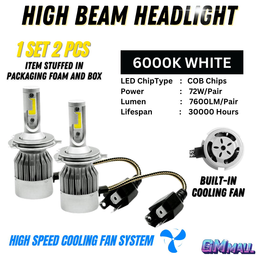 【TOP QUALITY】2PC PERODUA AXIA High Beam Headlight Head Lamp Light LED ...