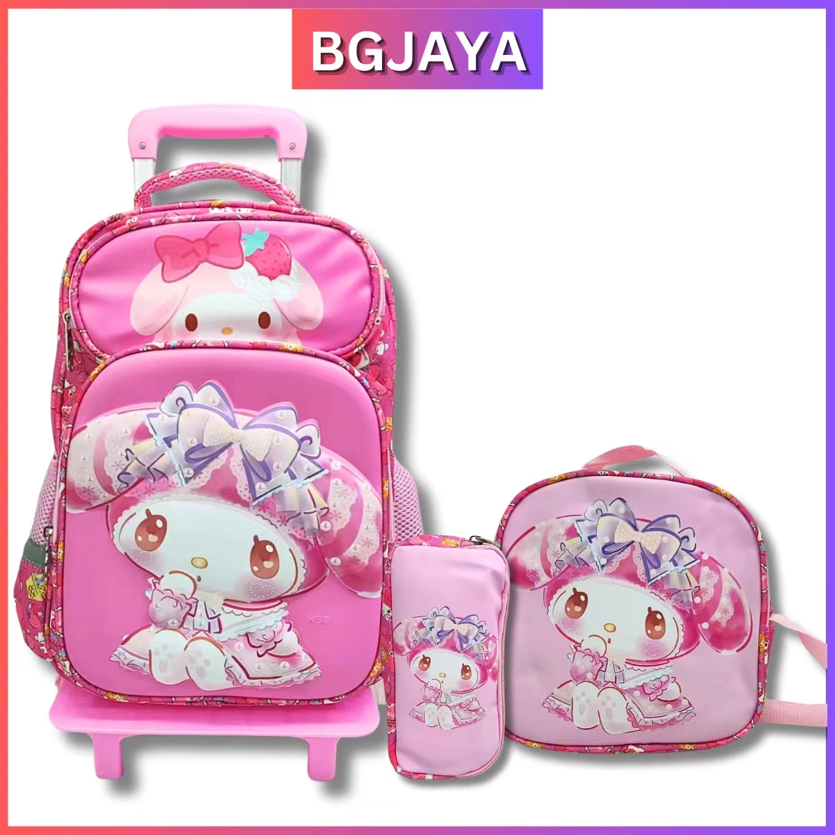 42cm 3 in 1 3D Cartoon School Backpack Kids Waterproof Bagpack Trolley ...