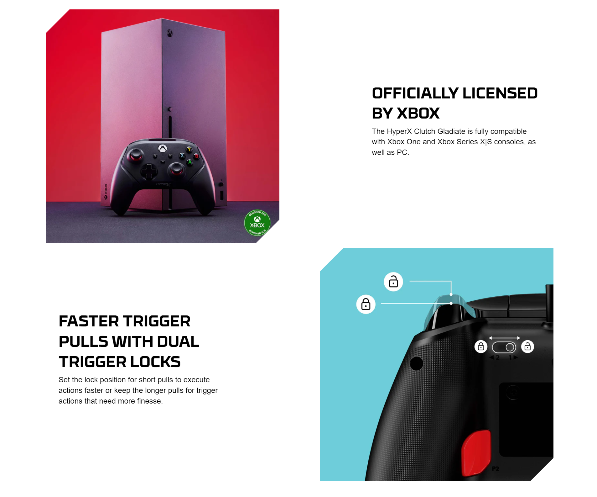 HYPER-X HYPERX CLUTCH GLADIATE WIRED GAMING CONTROLLER WITH XBOX ...