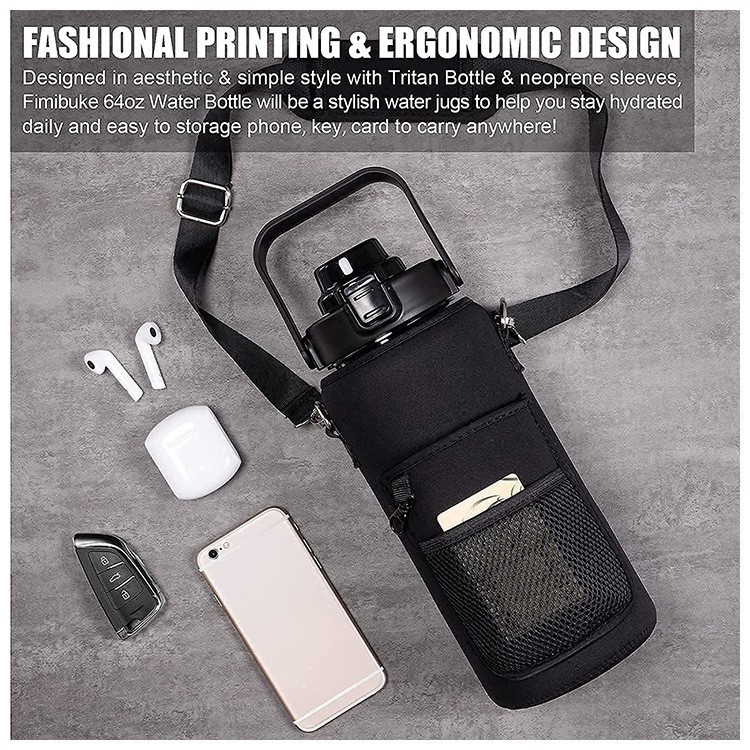 Drinking Bottle Cover Pouch With Hand Strap Cute Water Bottle Cover beg ...