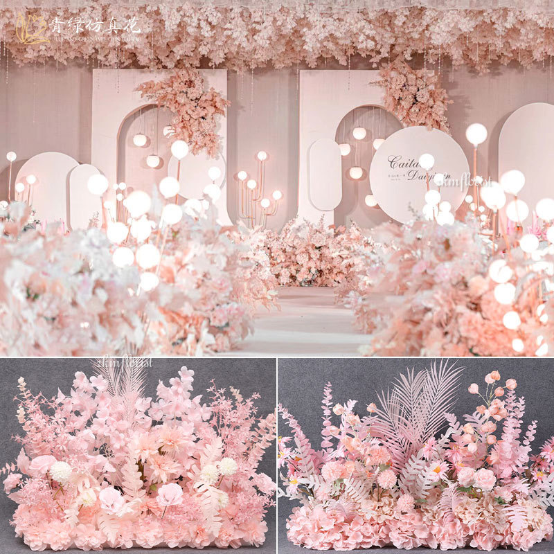 (1Stalk) 90CM SNOW CHERRY BLOSSOM Artificial Fake Flower Bouquet Plant ...