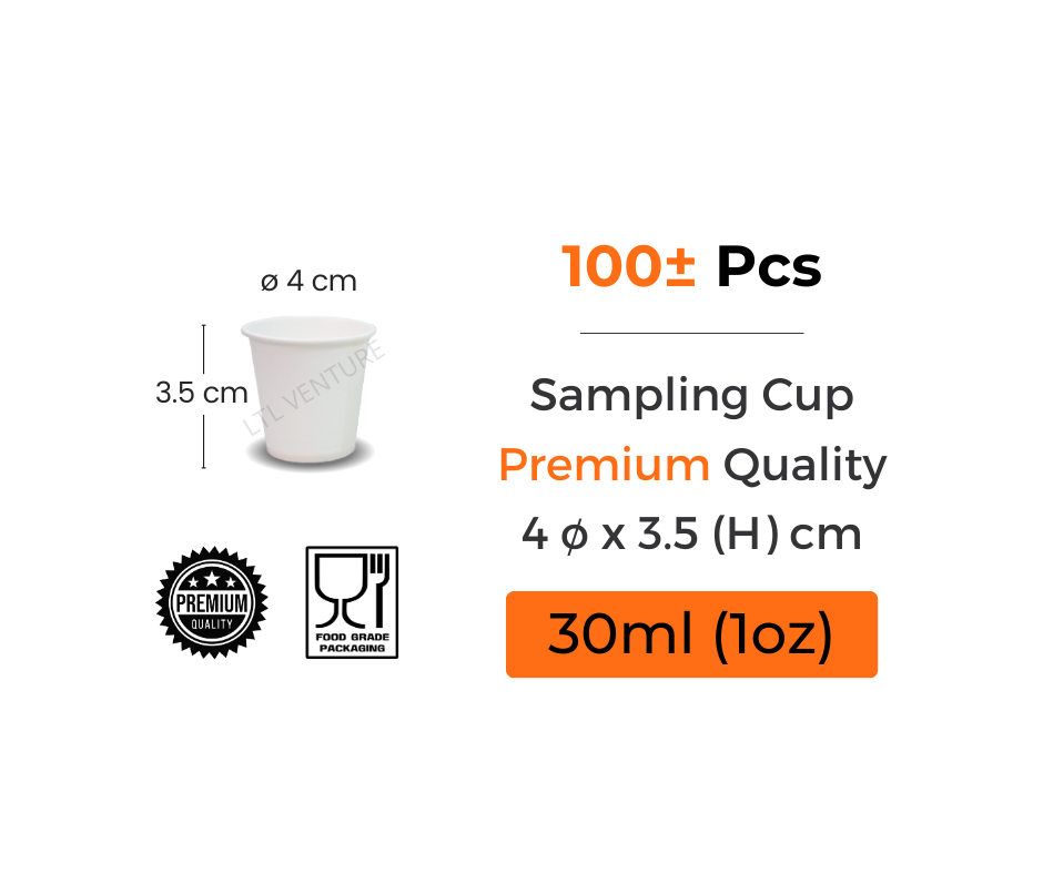 (100Pcs) 30ml/50ml Sampling Paper Cup White/Sample Cup/Small Cup ...