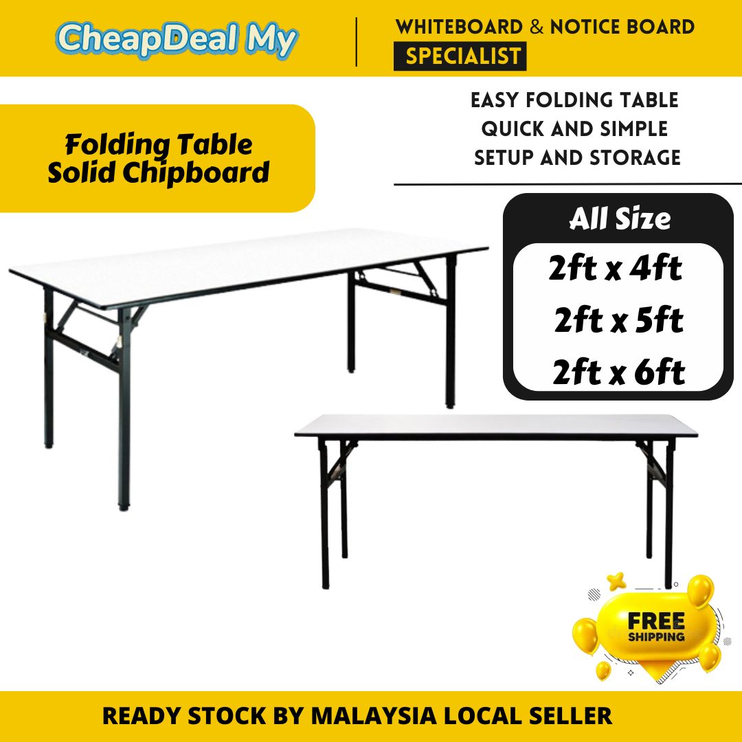 Meja lipat /Folding table/Foldable Banquet Table Event / office square ...