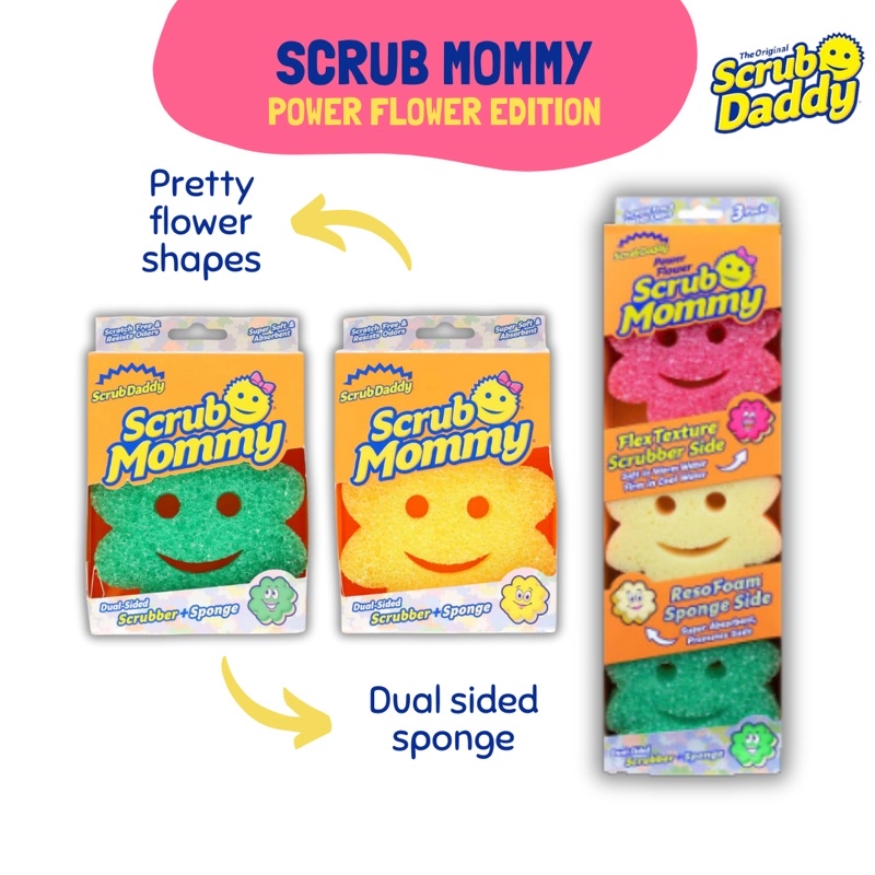 [Scrub Daddy MY] Scrub Mommy Power Flower Spring Edition Shapes ...