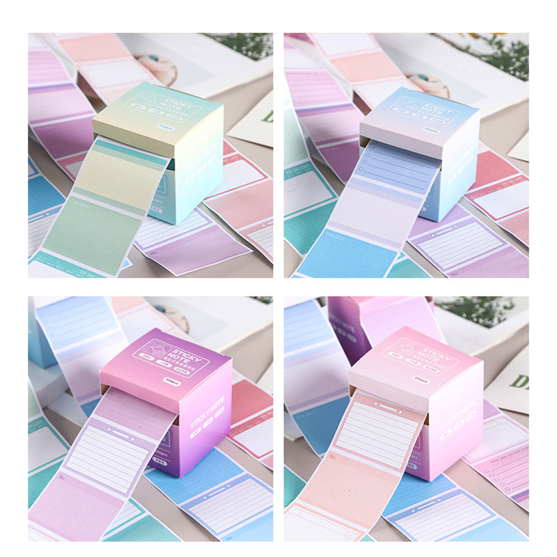 256 Sheet Colorful Notepad Sticky Paper Note Morandi Memo Pad Label ...