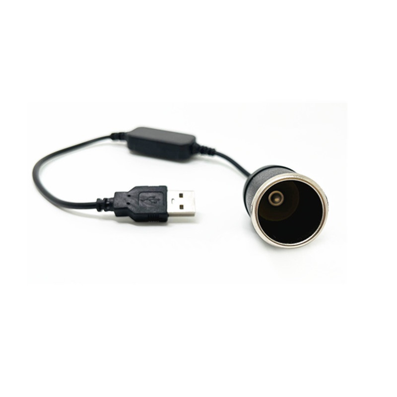 USB A Male to 12V Car Cigarette Lighter Socket Female Cable Converter