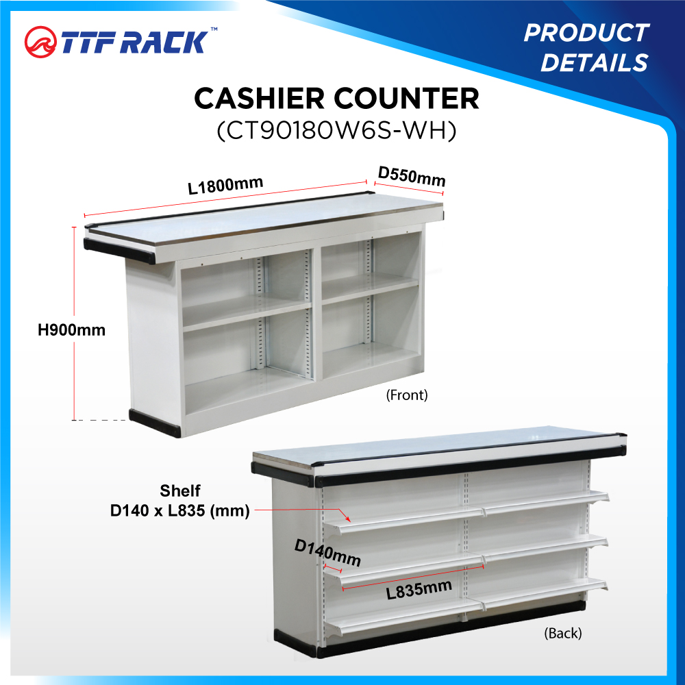 TTF Rack™ (CASHIER COUNTER SERIES )CT1160B/ CT1800B/ CT90180W6S ...