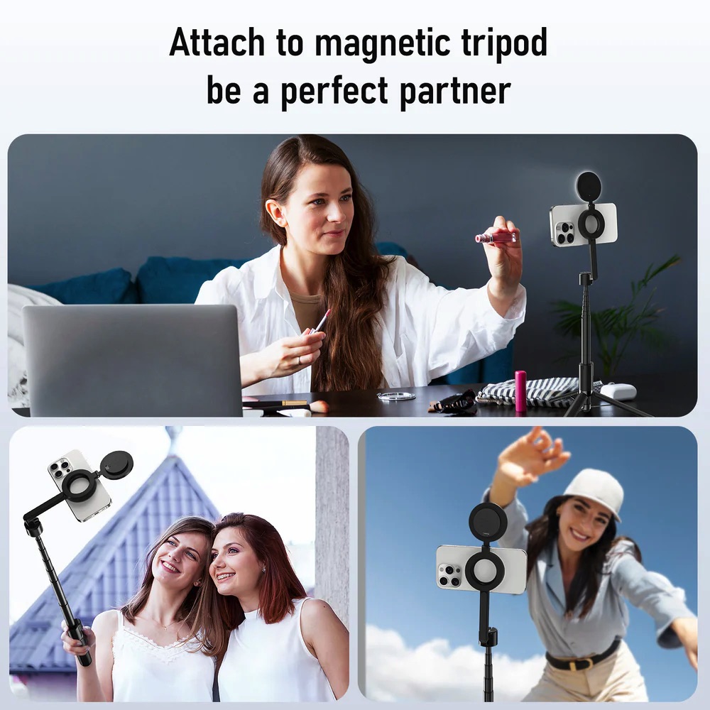 TELESIN Magnetic Rechargeable LED Fill Light Phone Selfie for Mobile ...