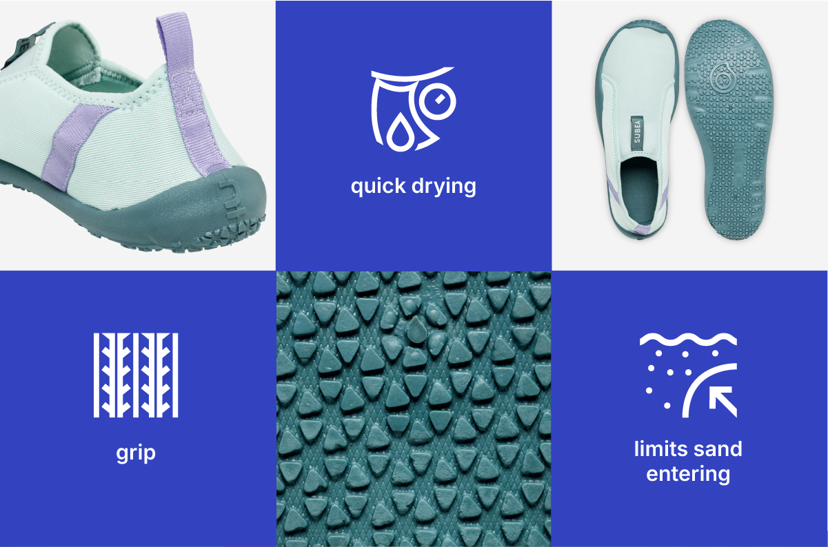 Decathlon Adult Two-Toned Snorkeling/Diving Water Shoes Aquashoes - Main Image