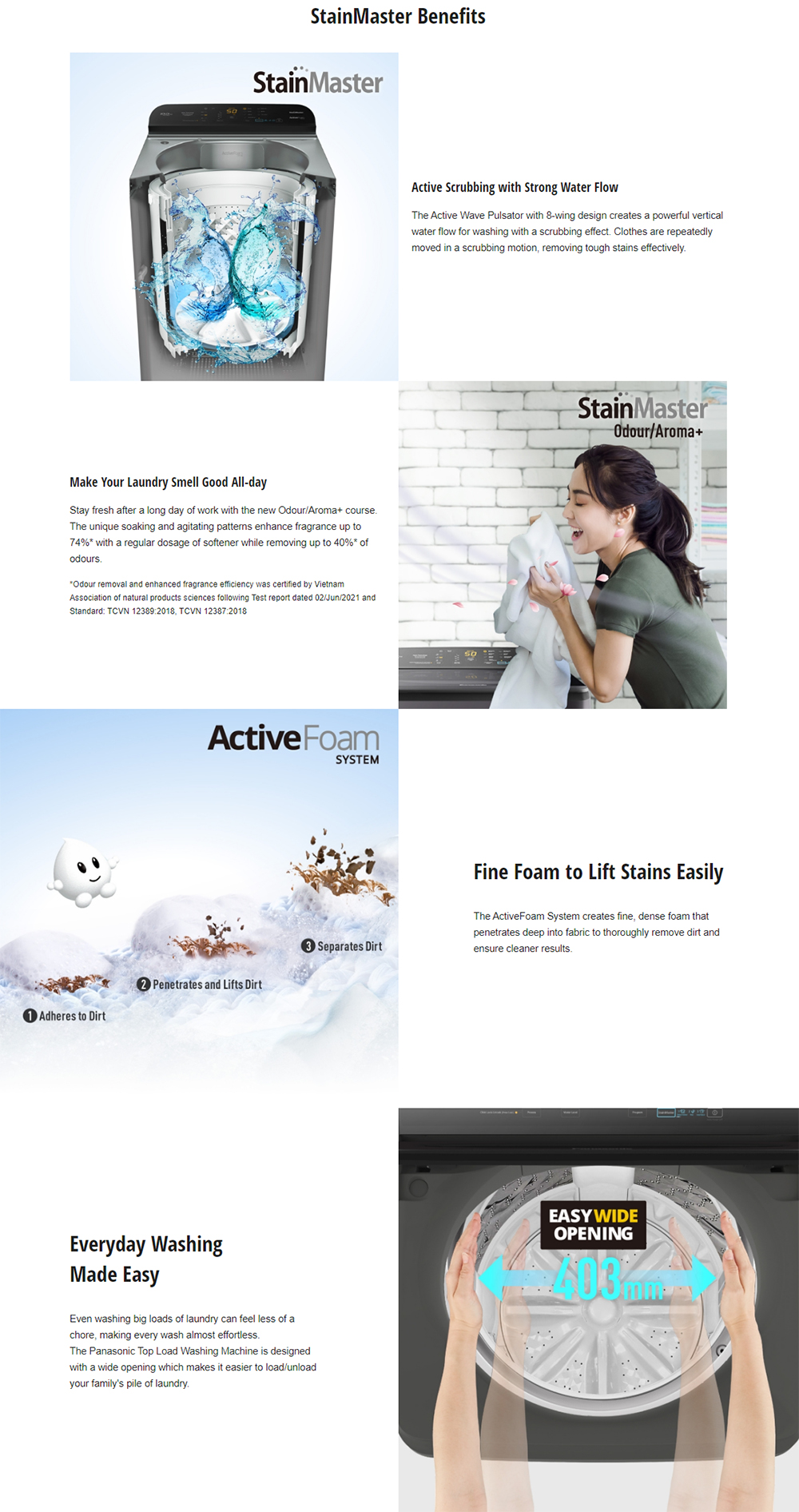 Panasonic NAF90A9DRT 9kg Care+ Stain Expert Top Load Washing Machine