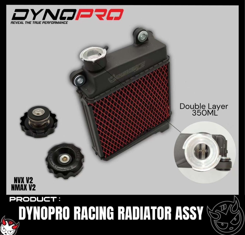 NVX NMAX V1 V2 DYNOPRO RADIATOR RACING DOUBLE LAYER 350ML YAMAHA NVX155 ...