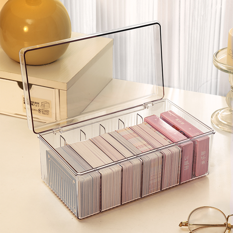 Card Display Box Name Card Game Organizer Transparent PlayCard Large ...