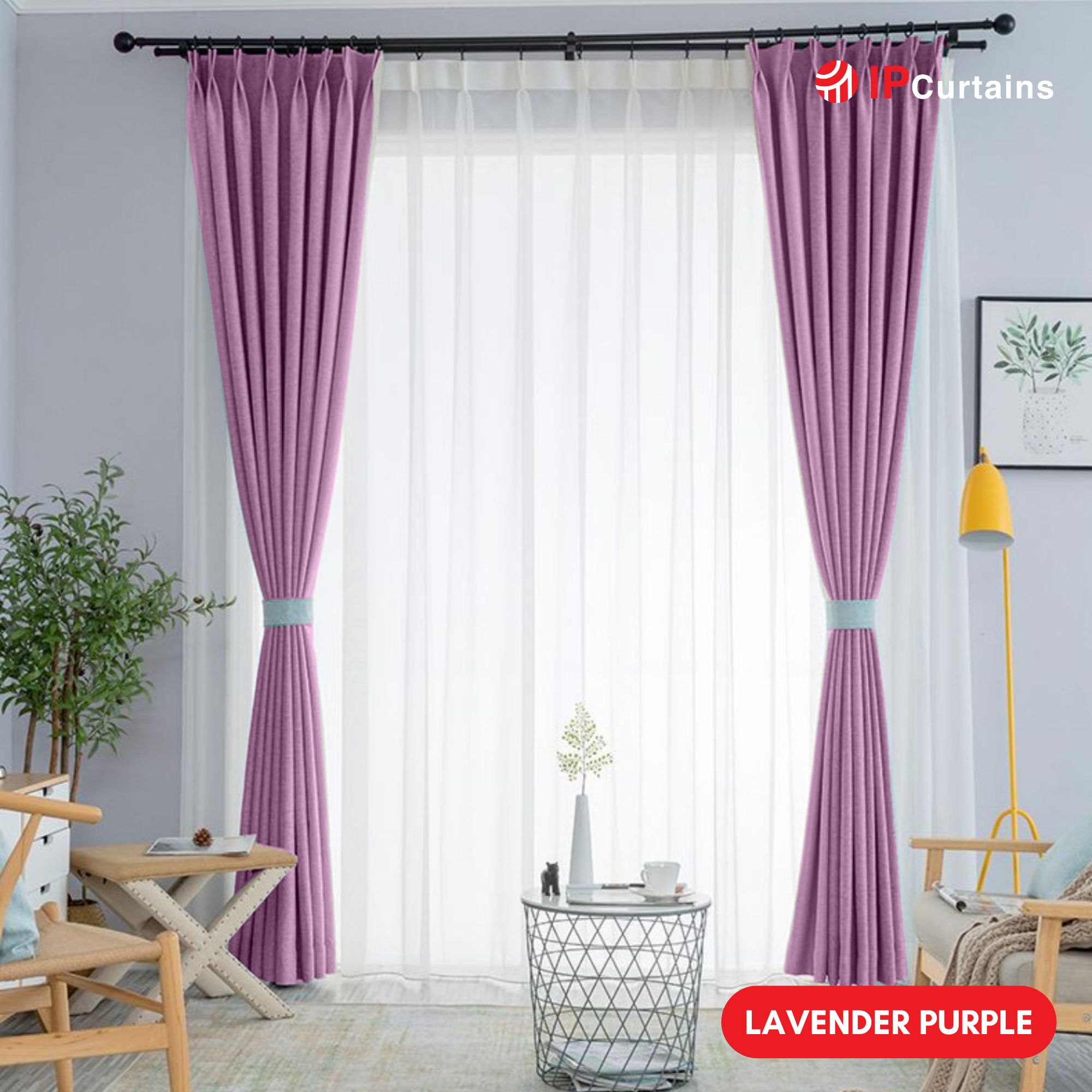 IP CURTAIN NEXUS Langsir Warna Purple FREE Hook / Ring UV Protect 80% ...