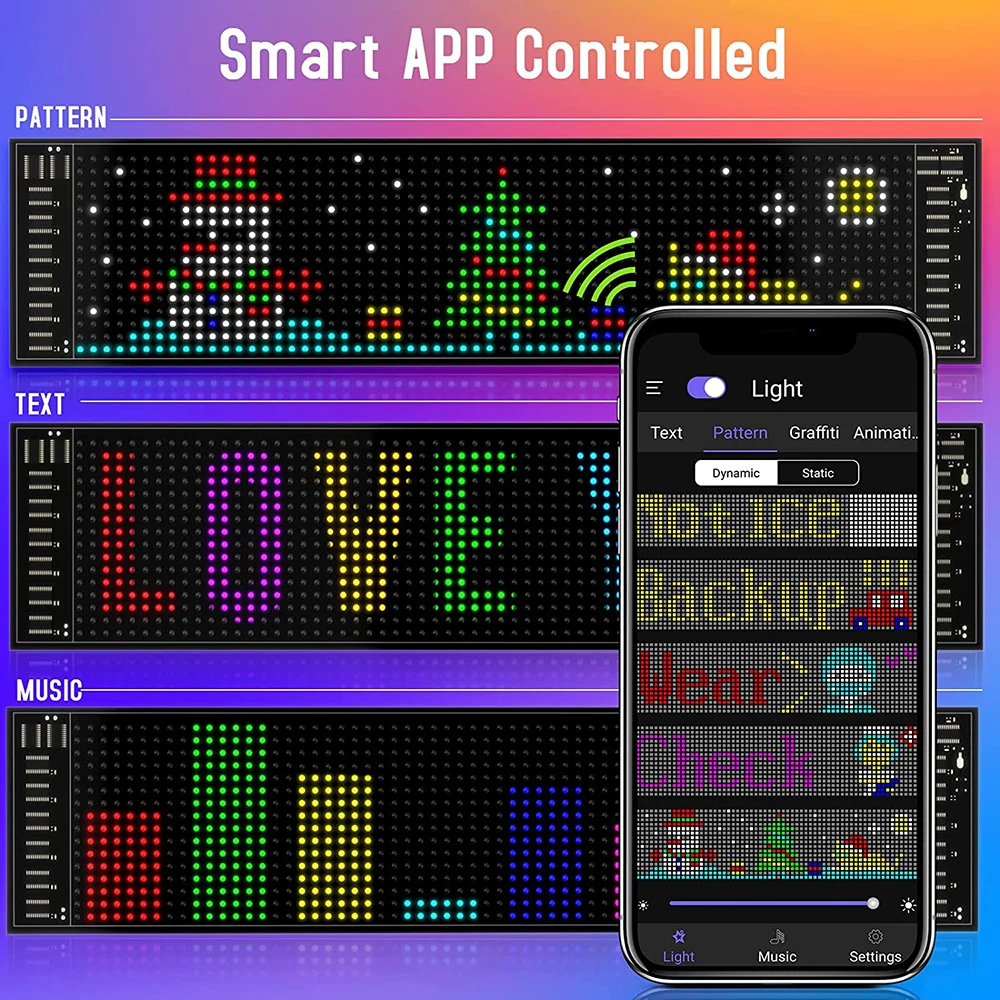 LED Matrix Pixel Panel, Scrolling Bright Advertising LED Signs ...