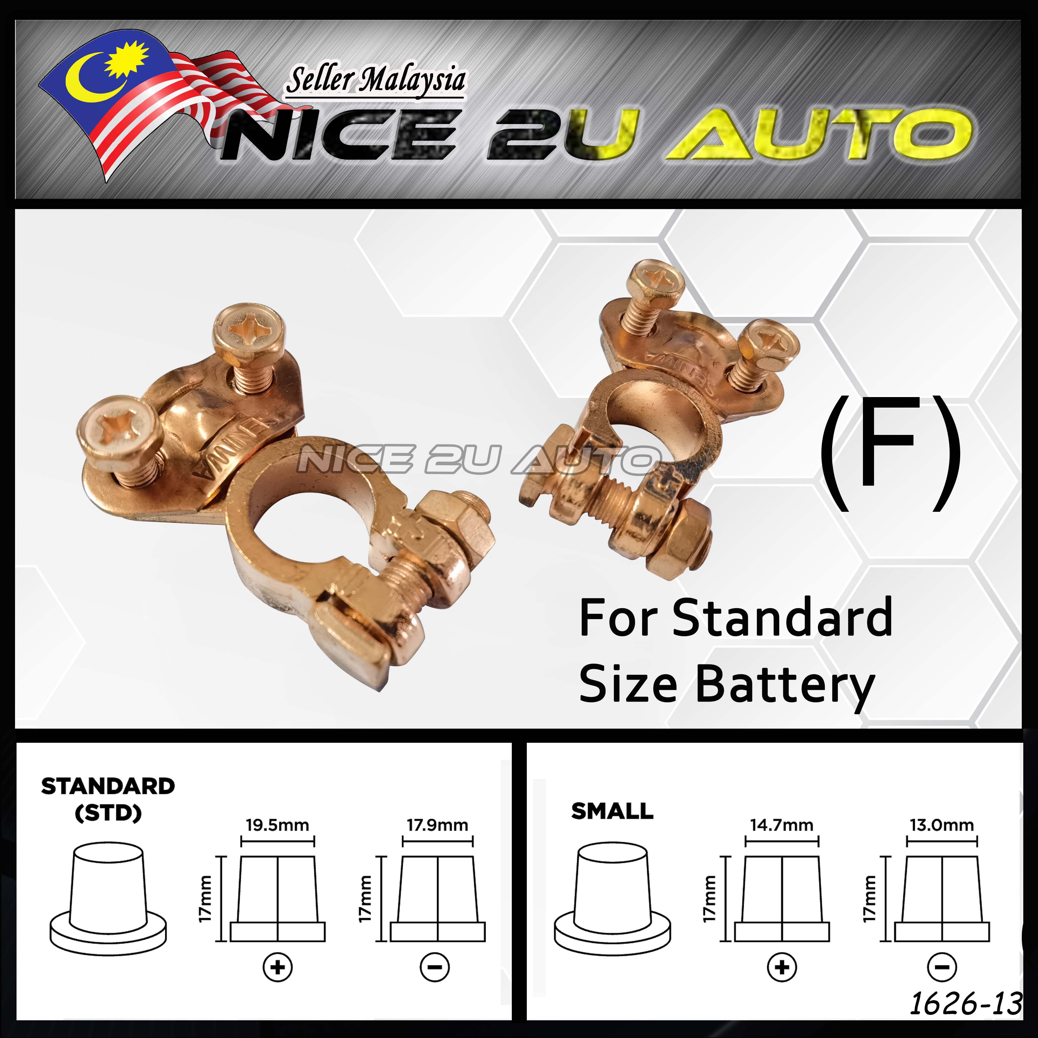 Universal Car Battery Terminal Clamp Set (2 Pcs) | Shopee Malaysia