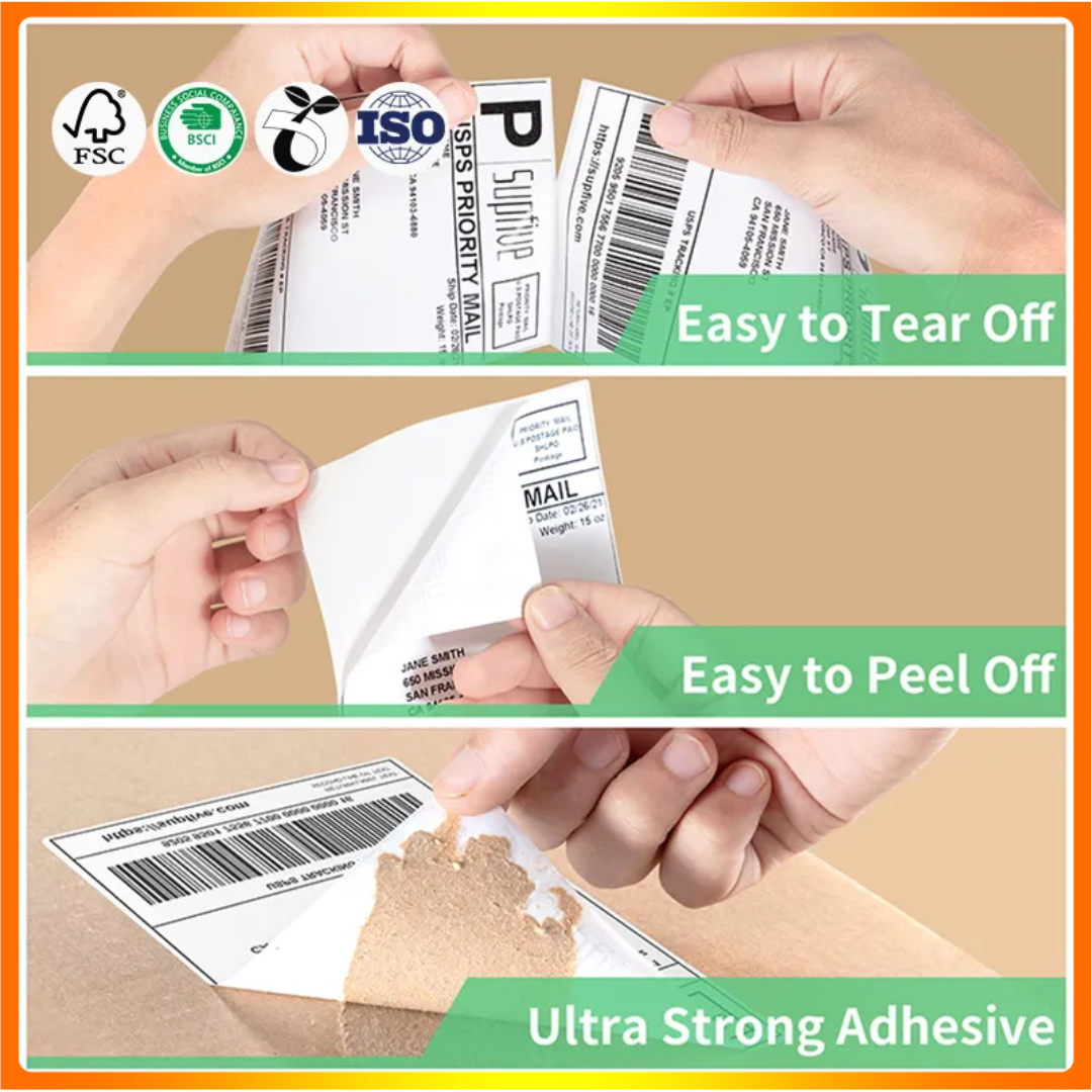 Premium A6 Thermal Label Paper Printer Sticker Thermal Waybill Sticker ...