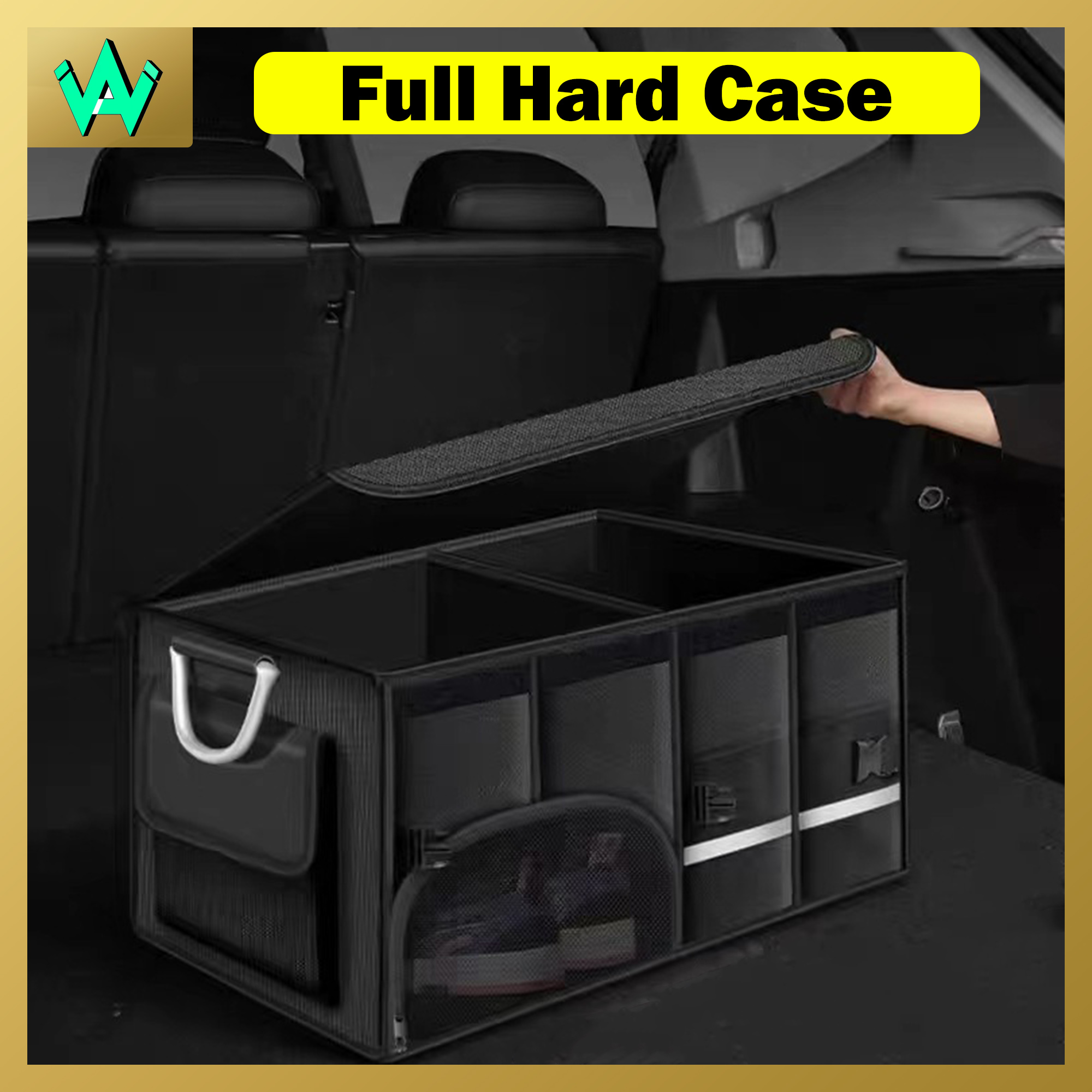 Car Trunk Organiser Storage Boot Shoes Box Tray Multi Space Large Hard ...