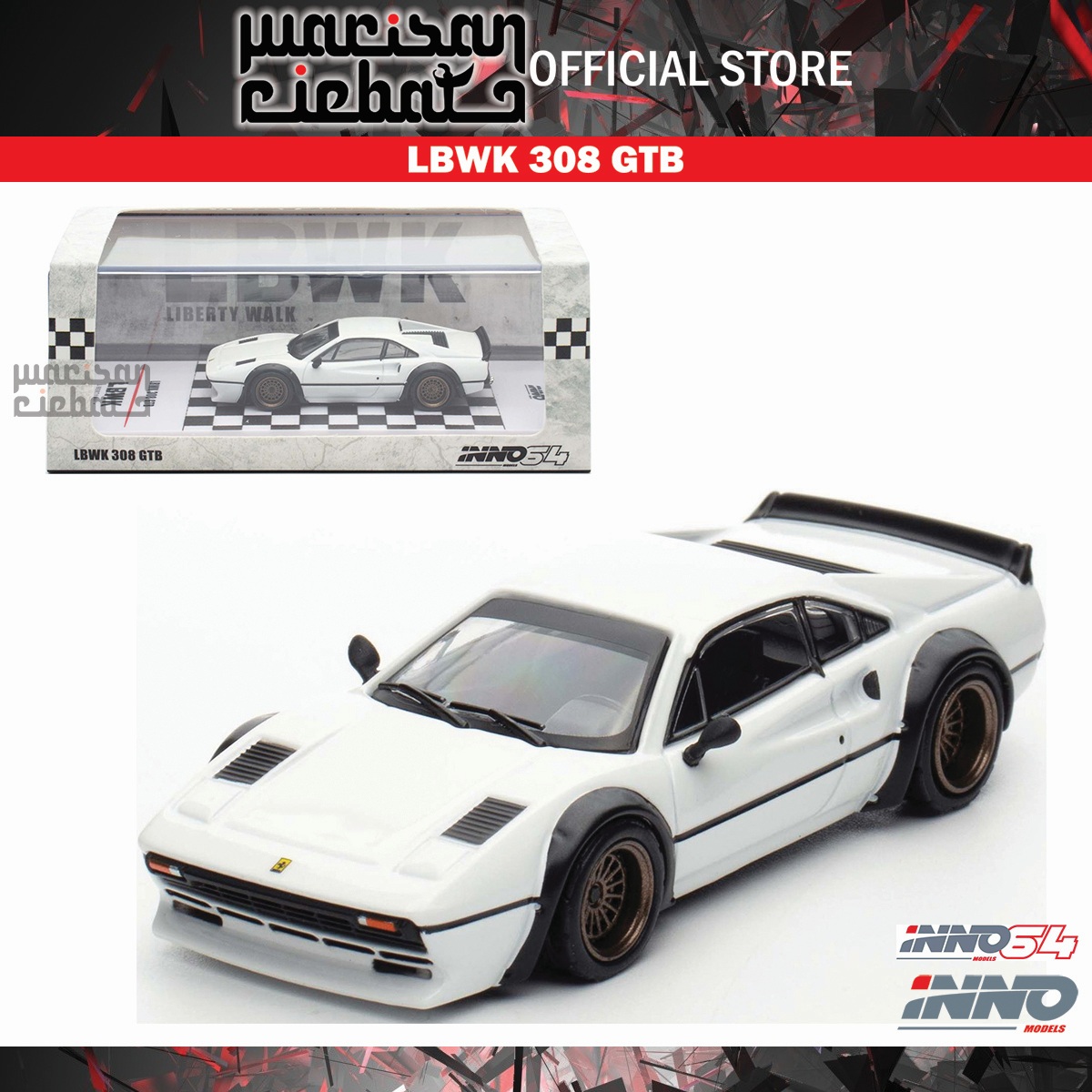 Inno Models Inno64 1/64 LBWK 308 GTB White IN64-LBWK308-WHI | Shopee ...